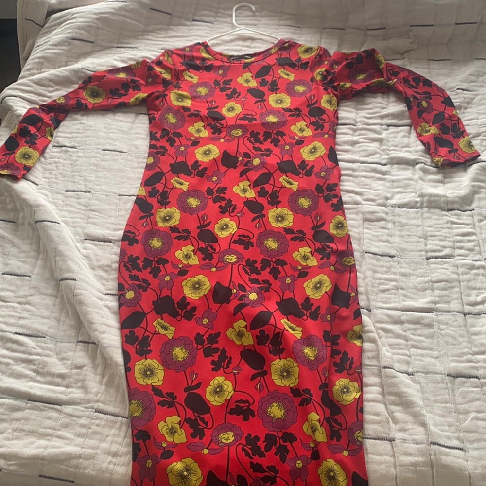 Zara long sleeve body con dress
